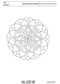 Mandala boyama sayfaları